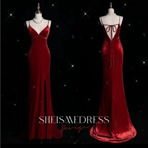 Selling a velvet slim fitting 90s style prom dress/evening gown